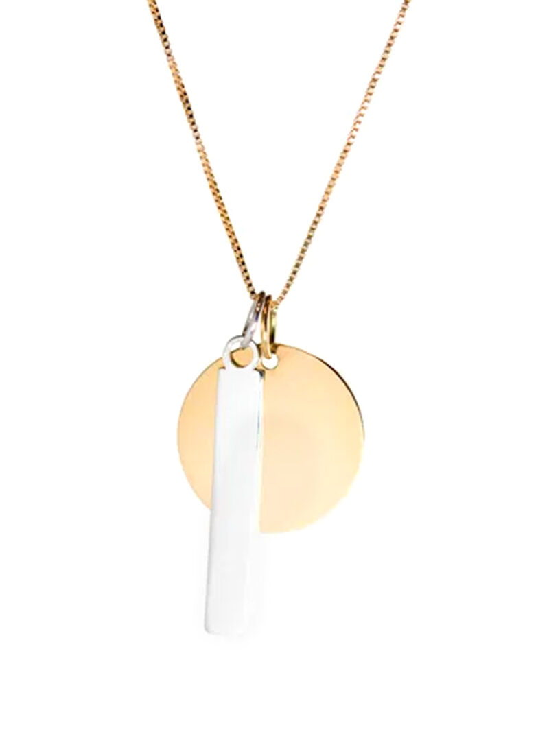 Gargantilla Oro 18K Bicolor Chapa Personalizable