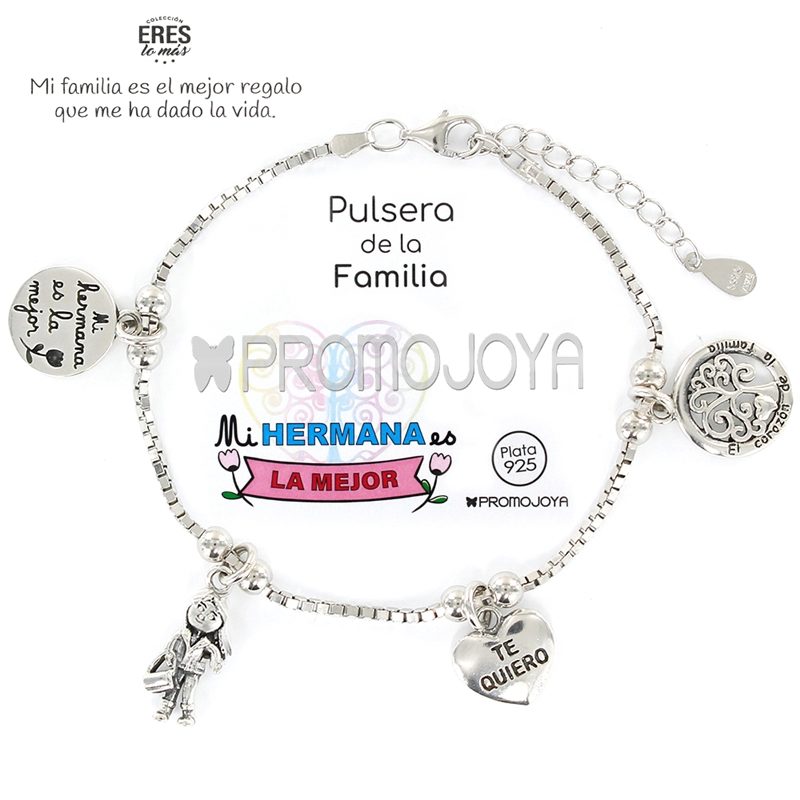 Pulsera Plata 1ª Ley Eres lo más Hermana