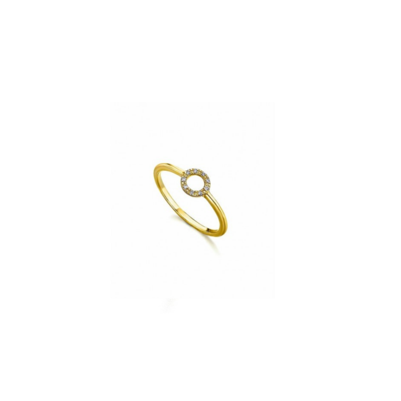 ANILLO CON CÍRCULO DIAMANTES ORO LeCarré