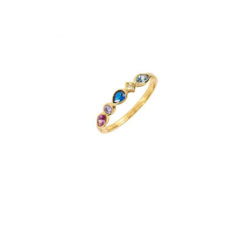 Anillo fino SIMETRIA - Multicolor AGATHA