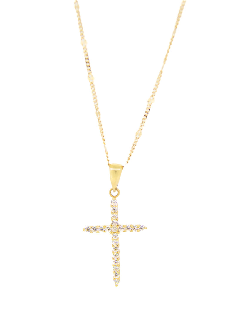 Cruz oro 18k circonitas