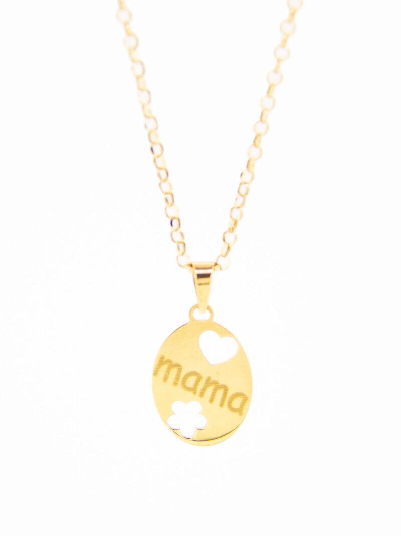 COLGANTE ORO 18K MAMA CALADO PERSONALIZABLE