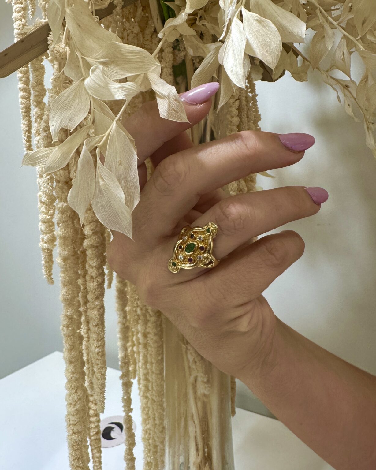 ANILLO ORO 18K. LANZADERA CIRCONITAS - Imagen 3