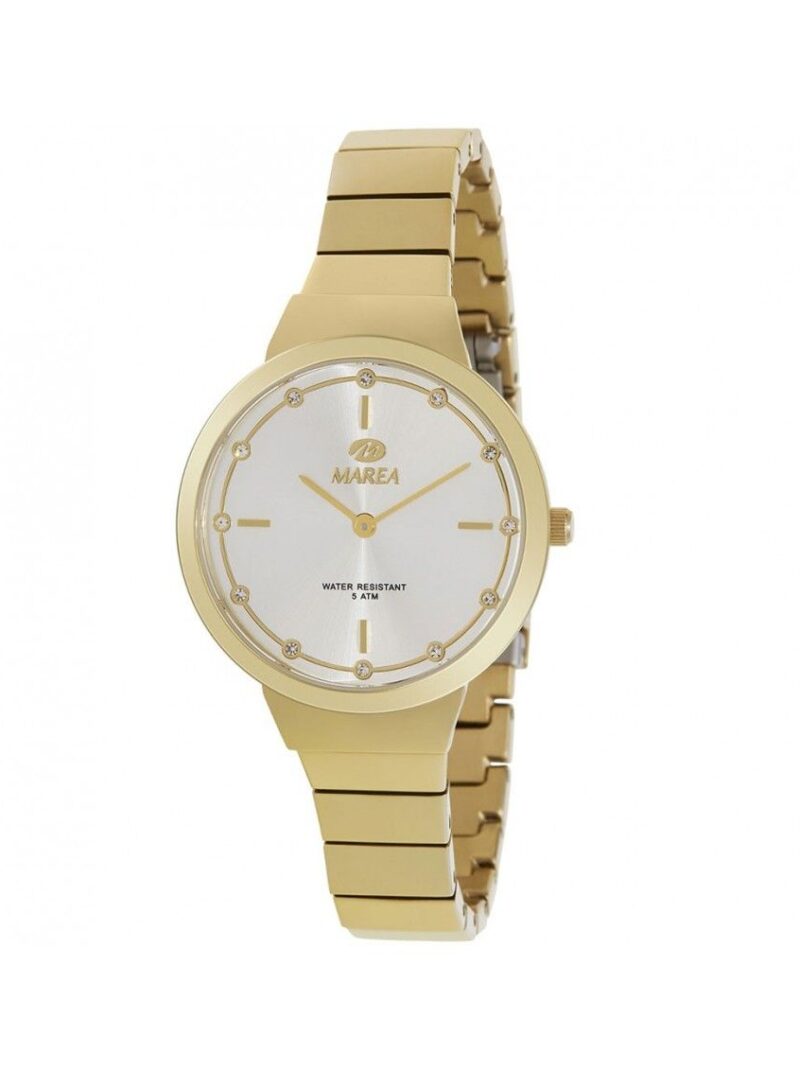 Reloj Marea señora dorado circonitas