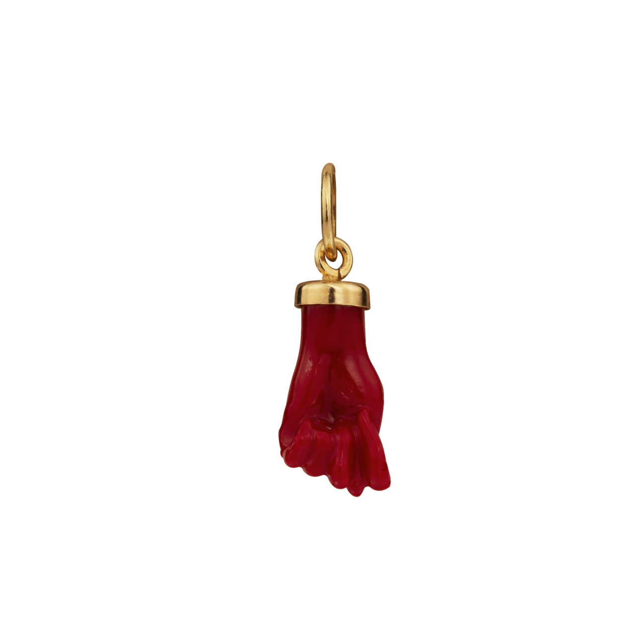 FETICHE MANO CORAL IMITACION MINI ORO