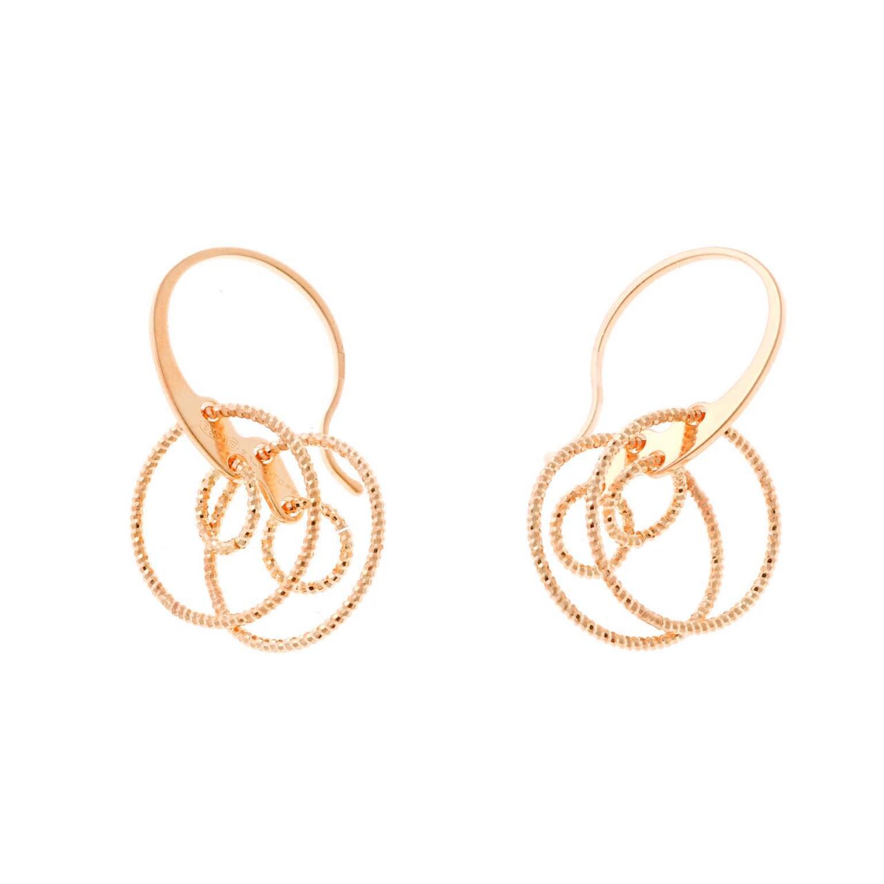 PENDIENTES PLATA CHAPADO DORADO AROS DIAMANTADOS SALVATORE