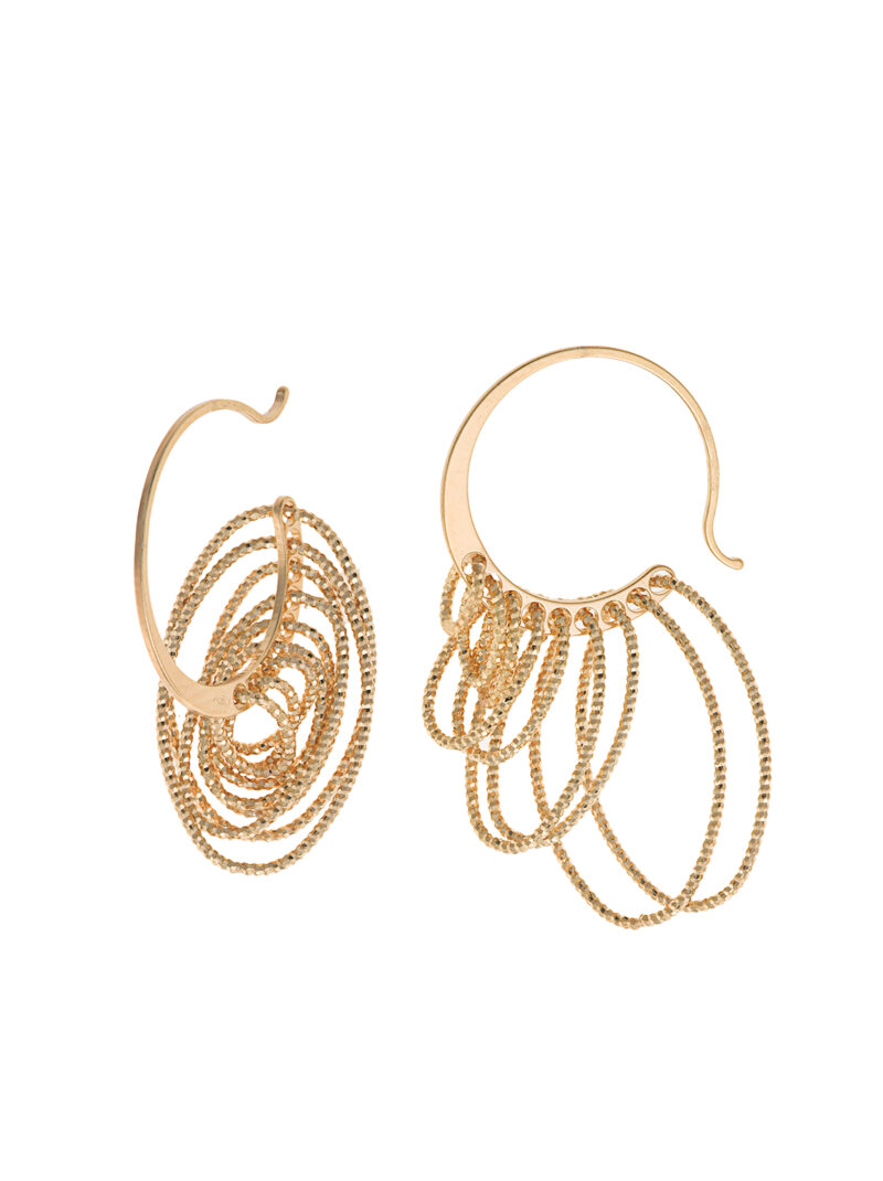PENDIENTES PLATA CHAPADO DORADO ARO OVALOS SALVATORE