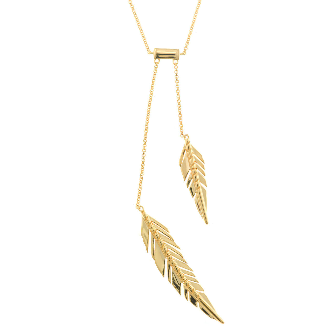 COLLAR PLATA CHAPADO DORADO HOJA SALVATORE