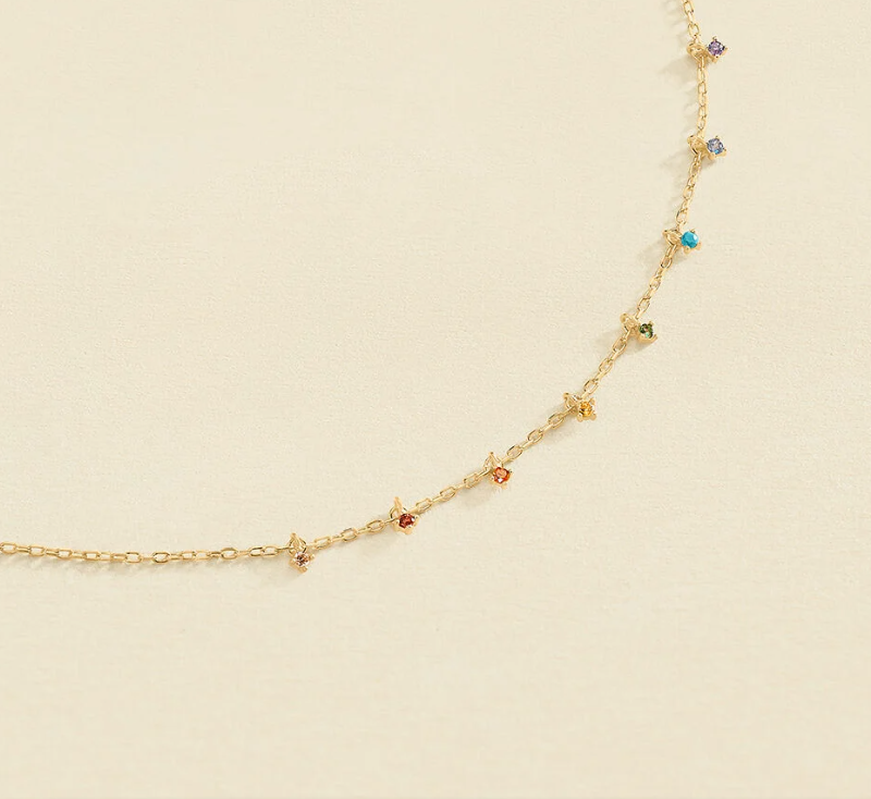 Collar corto IRIS Multicolor / Chapado oro AGATHA PARIS