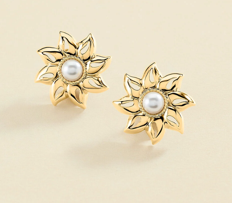 PENDIENTES CLIP SOL Y PERLA BISUTERIA AGATHA PARIS