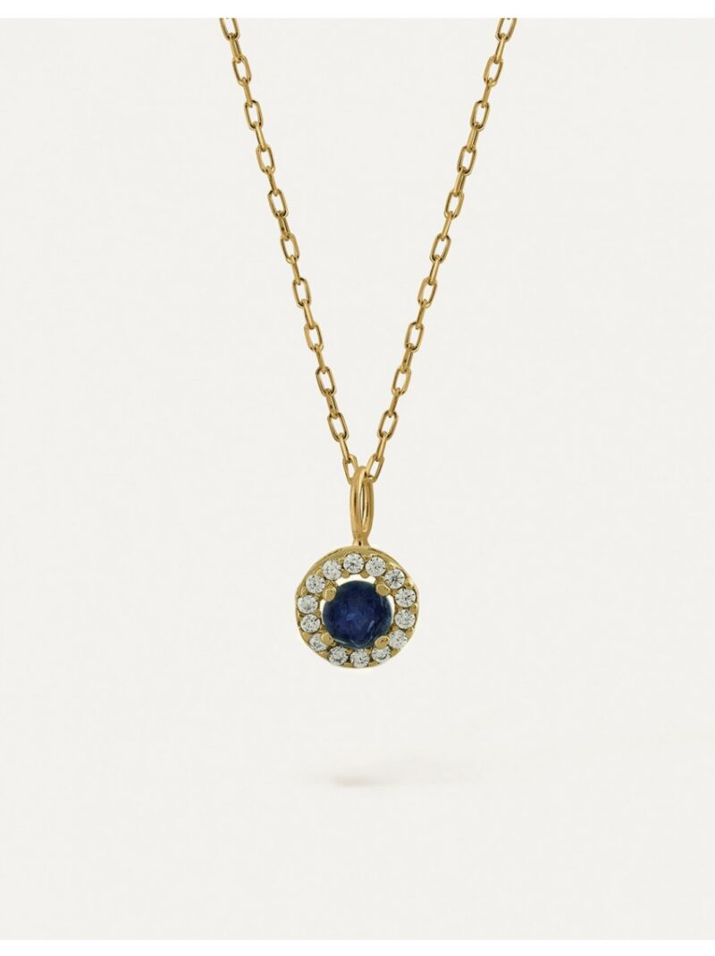 COLGANTE ROUND ZAFIRO Y DIAMANTES 0.06CT ORO 9K BEA SOLDADO
