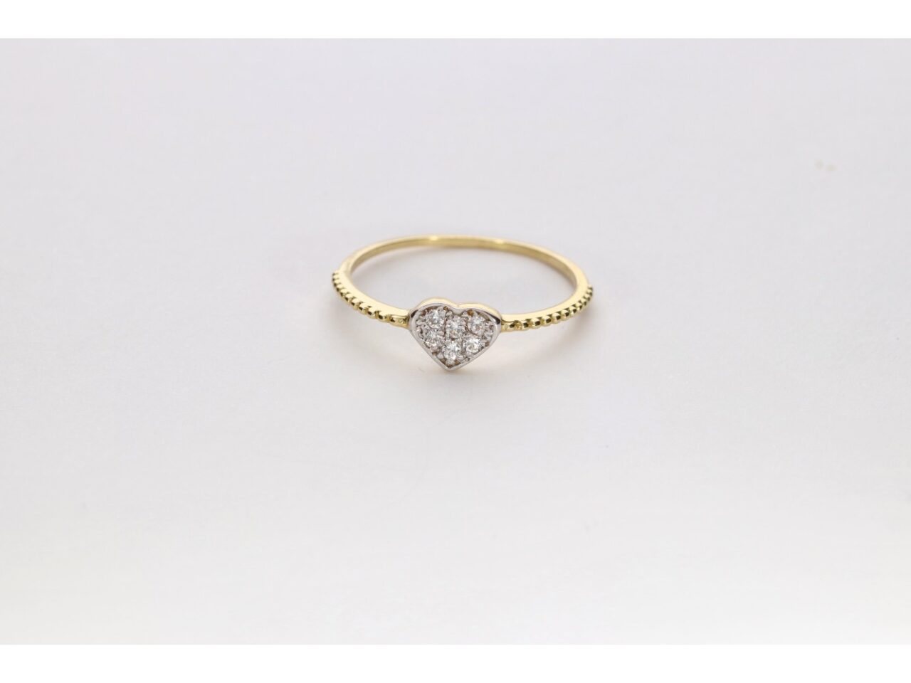 SORTIJA ORO 18K CORAZÓN CIRCONITAS