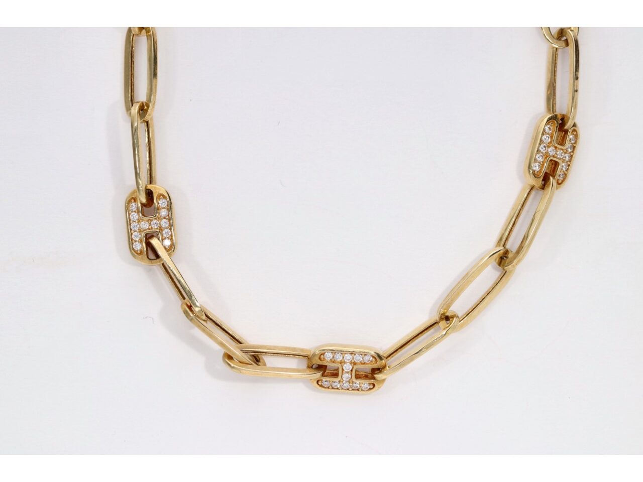 PULSERA ORO 18K ESLABONES CIRCONITAS - Imagen 2