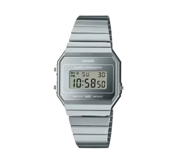 RELOJ CASIO ACERO MONOCROMÁTICO A700WEV-7AFE