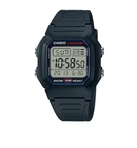 RELOJ CASIO NEGRO DIGITAL RESINA W-800H-1AVES