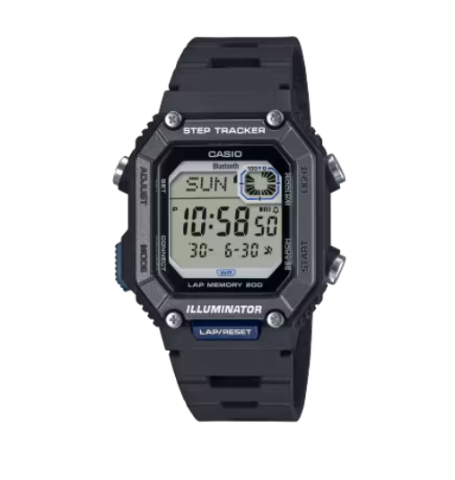 RELOJ CASIO RESINA NEGRO DIGITAL STEP TRAKER WS-B1000-1AVE