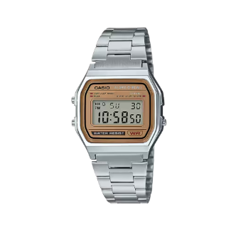 RELOJ CASIO VINTAJE ACERO ESFERA MARRON A158WEA-9EF